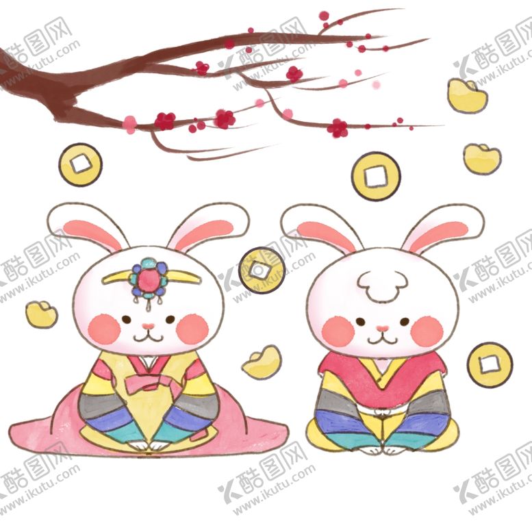 编号：82570212221142076757【酷图网】源文件下载-兔子插画