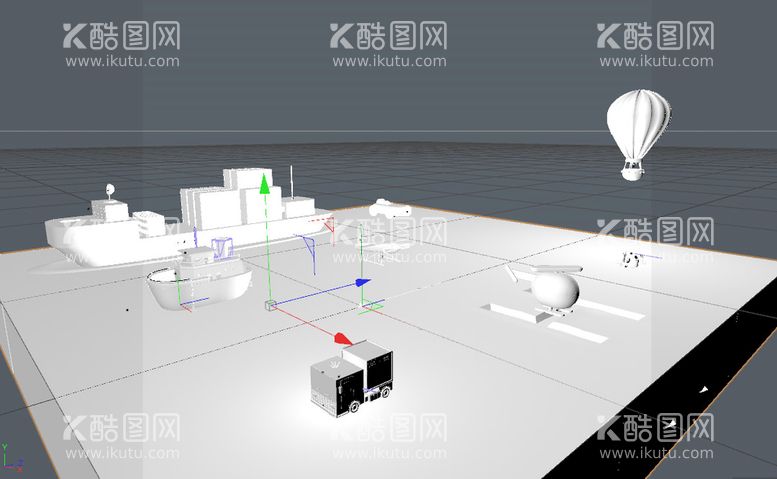 编号：47397610290451422977【酷图网】源文件下载-C4D模型热气球