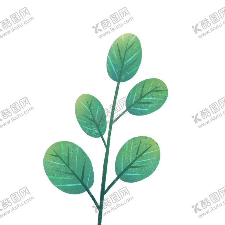 编号：80515201280248414442【酷图网】源文件下载-绿色植物叶子手绘自然树叶夏天