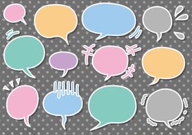 多彩对话气泡素材