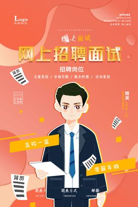 网上招聘面试展板