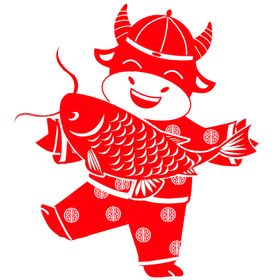 牛年剪纸(5)