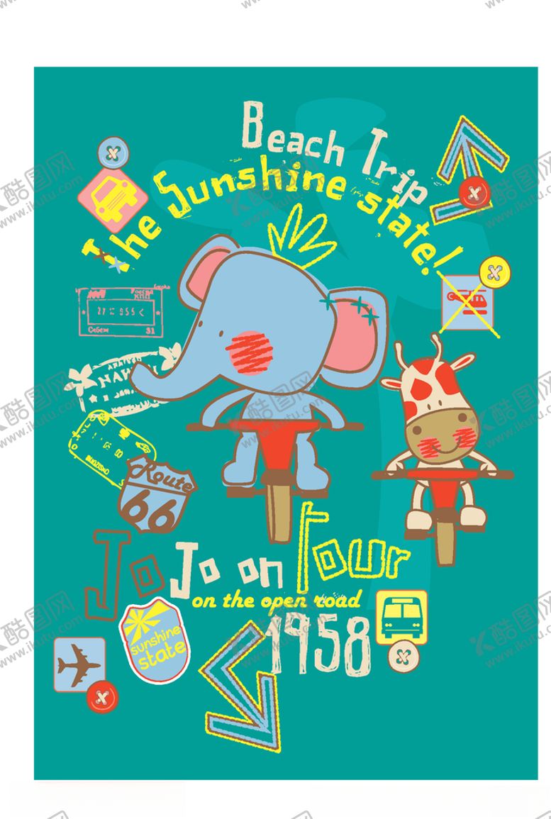 编号：97036710192014198155【酷图网】源文件下载-幼童印花