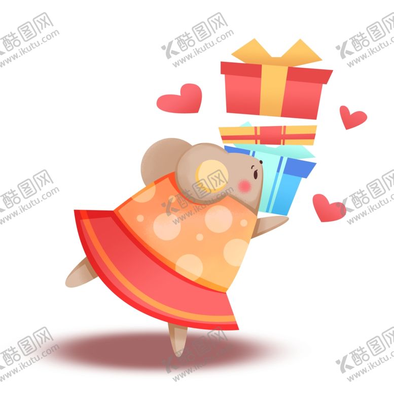 编号：24837910202139379324【酷图网】源文件下载-老鼠送礼物