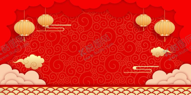 编号：14082007122240091340【酷图网】源文件下载-中国风剪纸风灯笼2020新年鼠