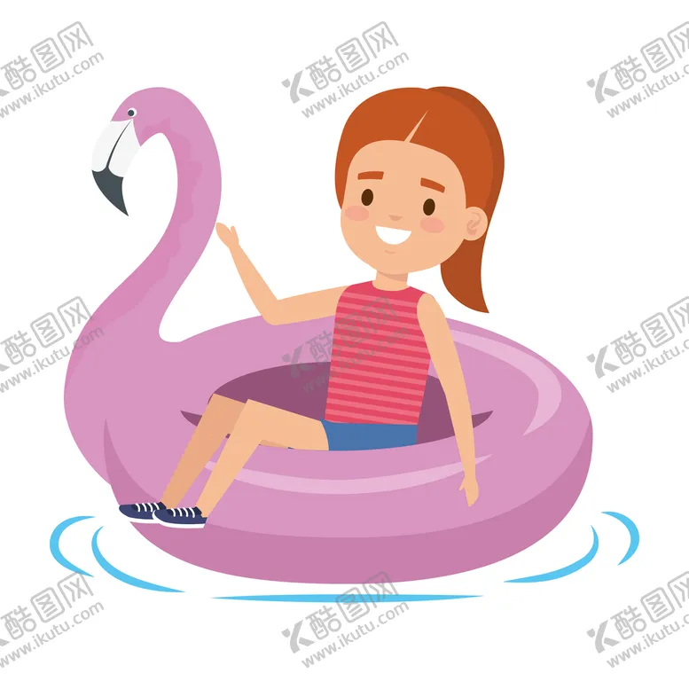 编号：39247809130025064963【酷图网】源文件下载-游泳人物泳装Q版