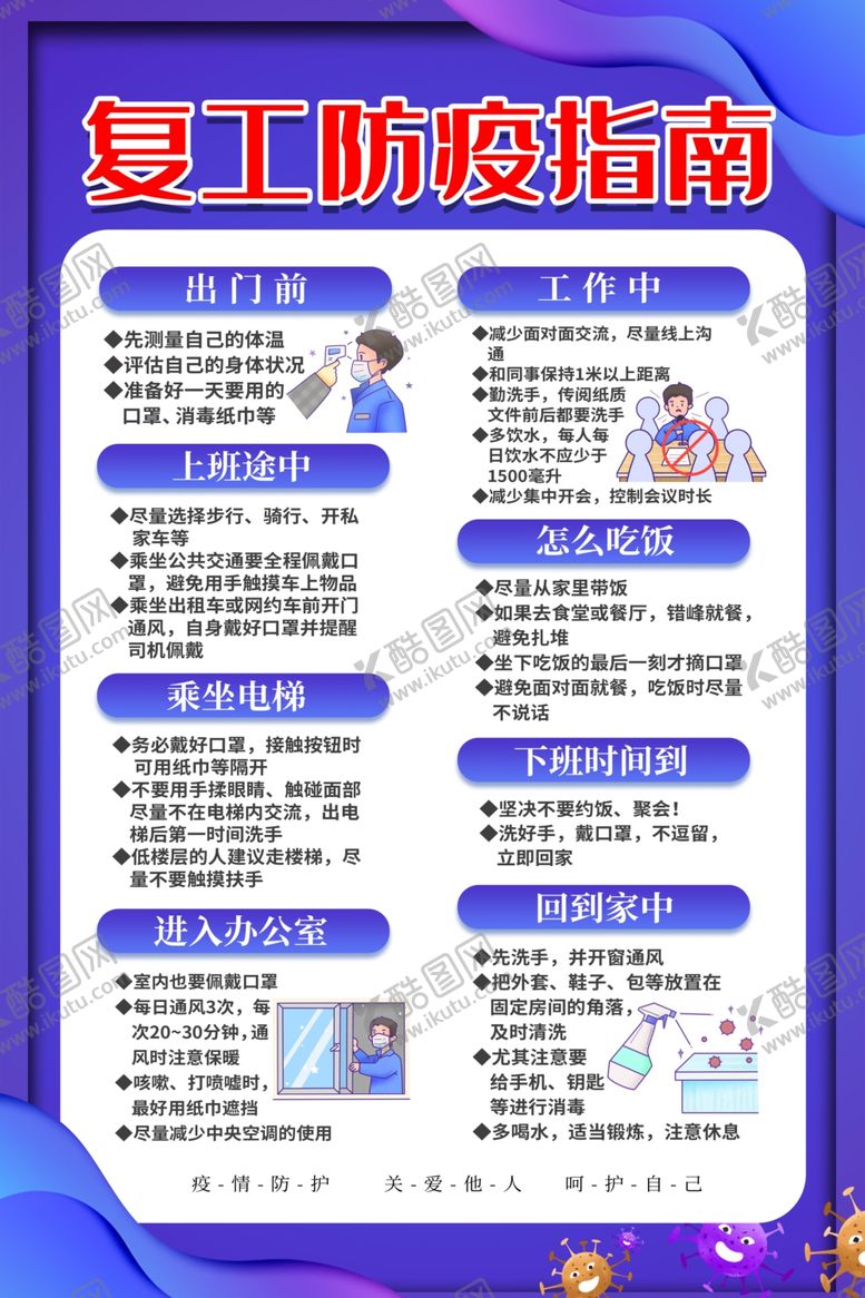 编号：87006409270001526585【酷图网】源文件下载-复工预防指南海报