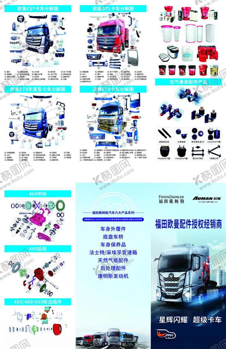 编号：36130404152130437888【酷图网】源文件下载-卡车折页