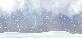 节气大雪雪天绿色插画