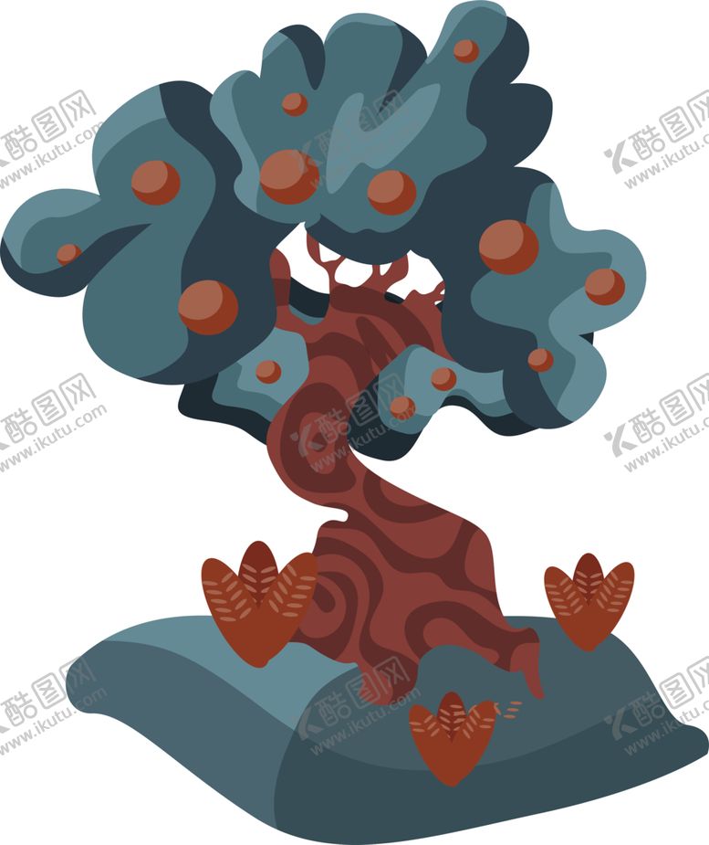 编号：83314602090933318544【酷图网】源文件下载-艺术造型大树矢量图