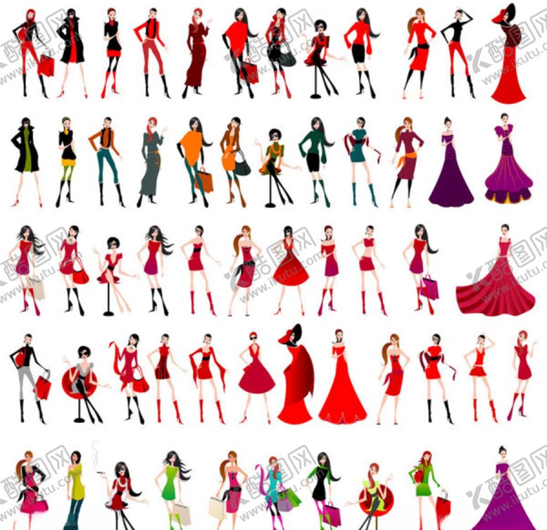 编号：51430910080123294485【酷图网】源文件下载-卡通潮流美女素材