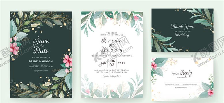 编号：45314910042119168415【酷图网】源文件下载-花卉邀请函