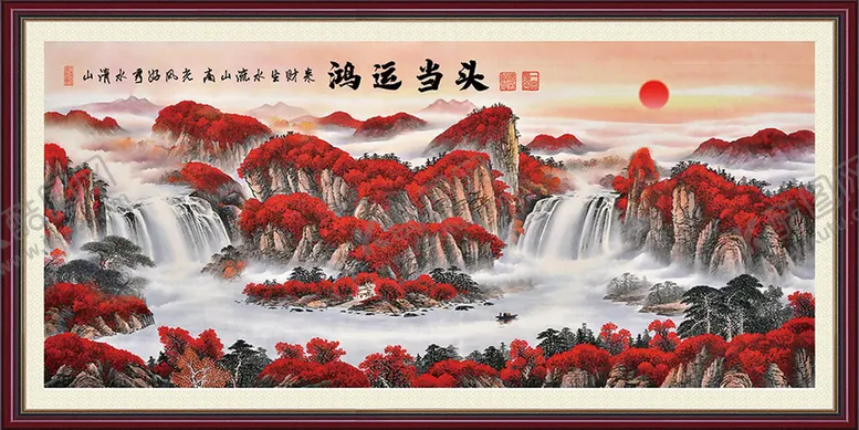 编号：64793809182355096031【酷图网】源文件下载-鸿运当头挂画