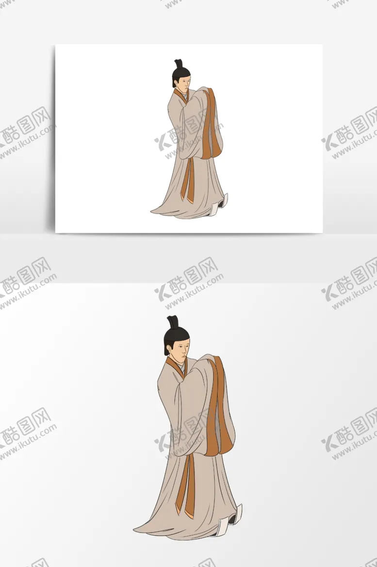 编号：33057410121633417957【酷图网】源文件下载-淡彩国画人物