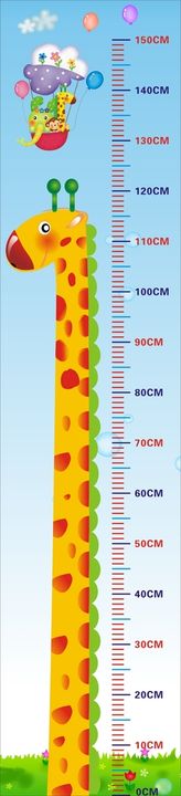 卡通儿童身高尺海报