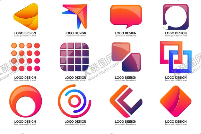 编号：15289104071638318542【酷图网】源文件下载-多样创意几何图形设计元素