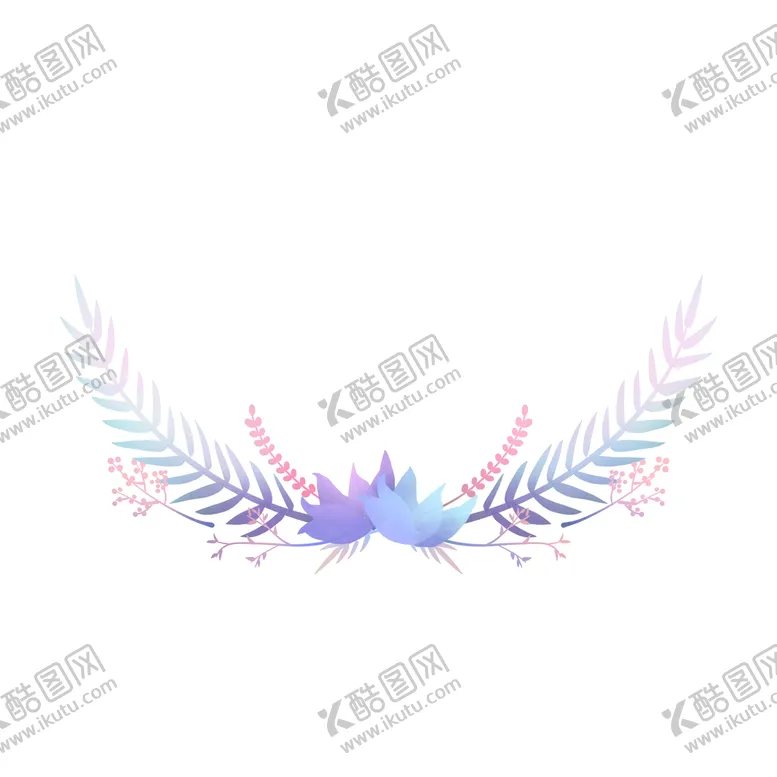 编号：70149310012212127298【酷图网】源文件下载-小清新淡紫色手绘植物