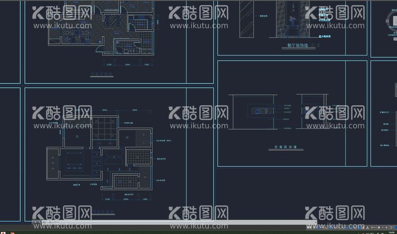 编号：19605209151927460432【酷图网】源文件下载-样板房装修图cad