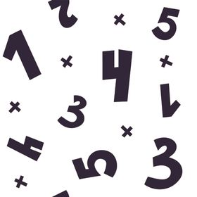 数字黑白剪影插画