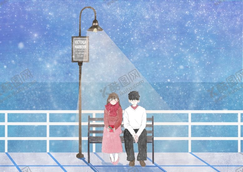 编号：24992111010139133401【酷图网】源文件下载-路灯下的情侣