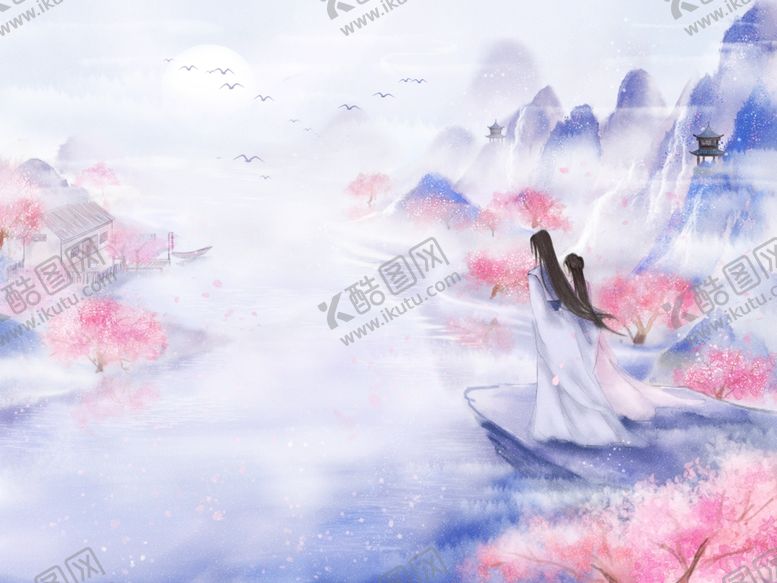 编号：93393910250551493051【酷图网】源文件下载-古风人物国风插画合成背景素材