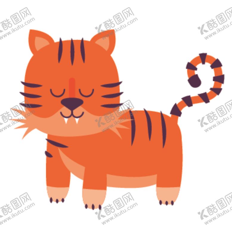 编号：99115910210323232466【酷图网】源文件下载-创意老虎插画图案
