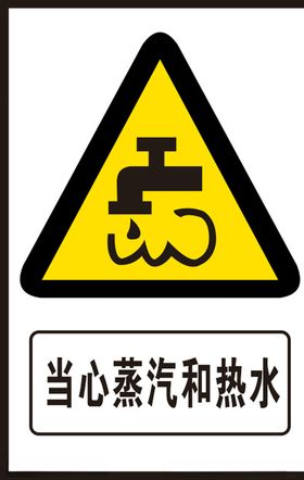 当心蒸汽和热水
