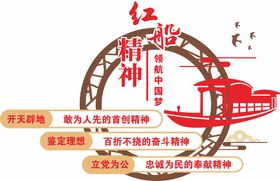 党建红船精神文化墙