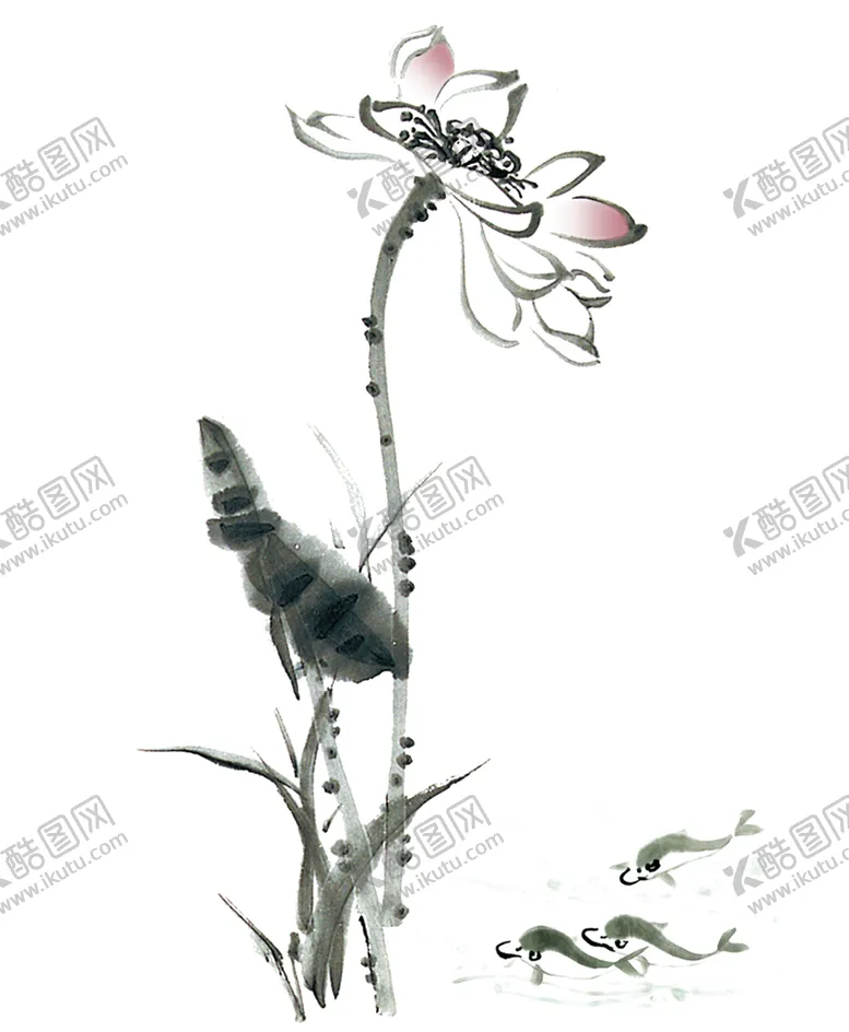 编号：83911609140144105742【酷图网】源文件下载-中国风荷叶荷花绘画