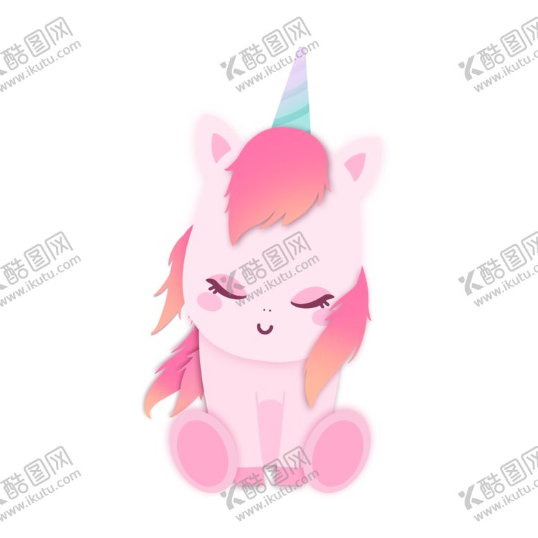 编号：17135107040305531309【酷图网】源文件下载-创意卡通独角兽形象
