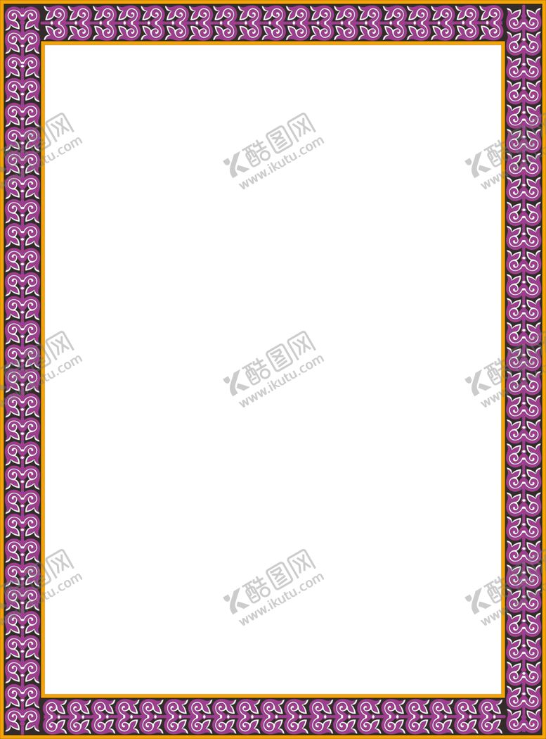 编号：31735405021102344483【酷图网】源文件下载-简约花纹边框