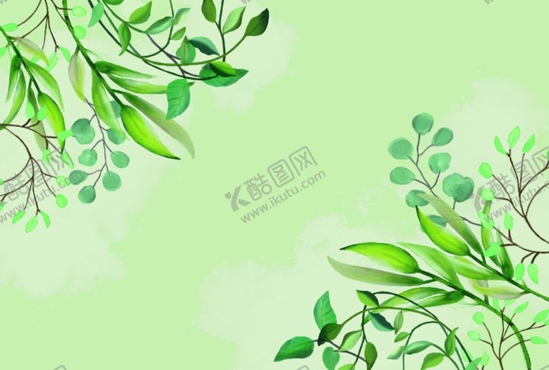 编号：61969406290053047318【酷图网】源文件下载-手绘花草蝴蝶背景图片