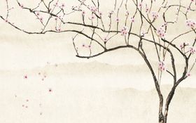 花鸟画梅花喜鹊背景墙