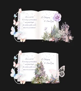 蝴蝶法式简约浪漫订婚宴