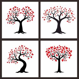 矢量爱心树