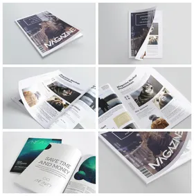 翻页杂志样机模板设计