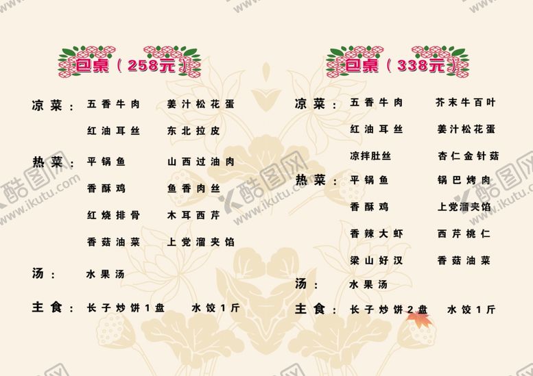 编号：93456909230709318118【酷图网】源文件下载-菜谱