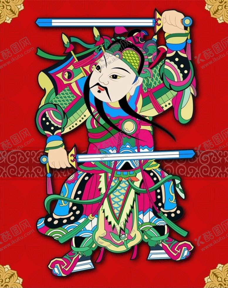 编号：36415709250709457625【酷图网】源文件下载-中国年画门神