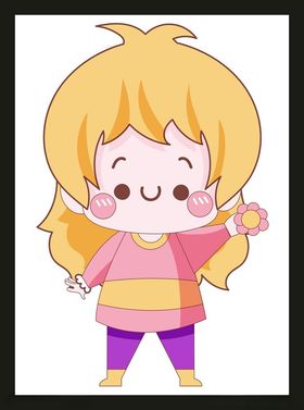 手绘儿童女孩