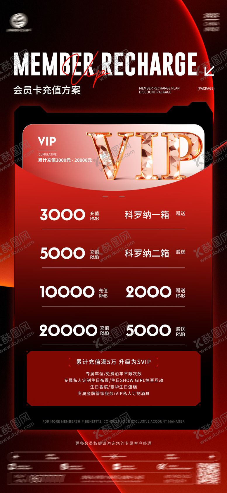 编号：24729001231847179546【酷图网】源文件下载-酒吧夜店会员充值套餐海报