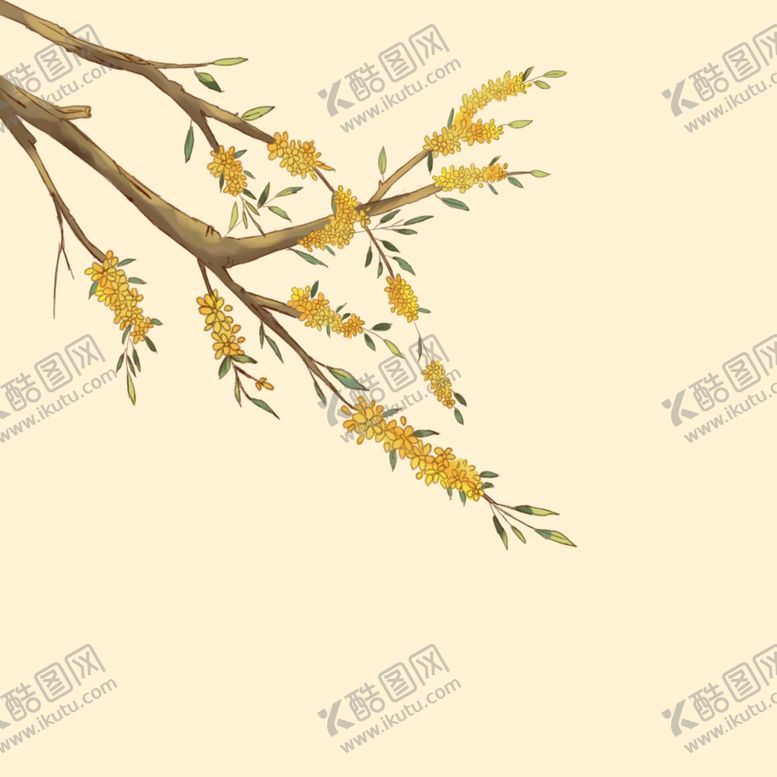 编号：90506111011356196917【酷图网】源文件下载-手绘古风桂花