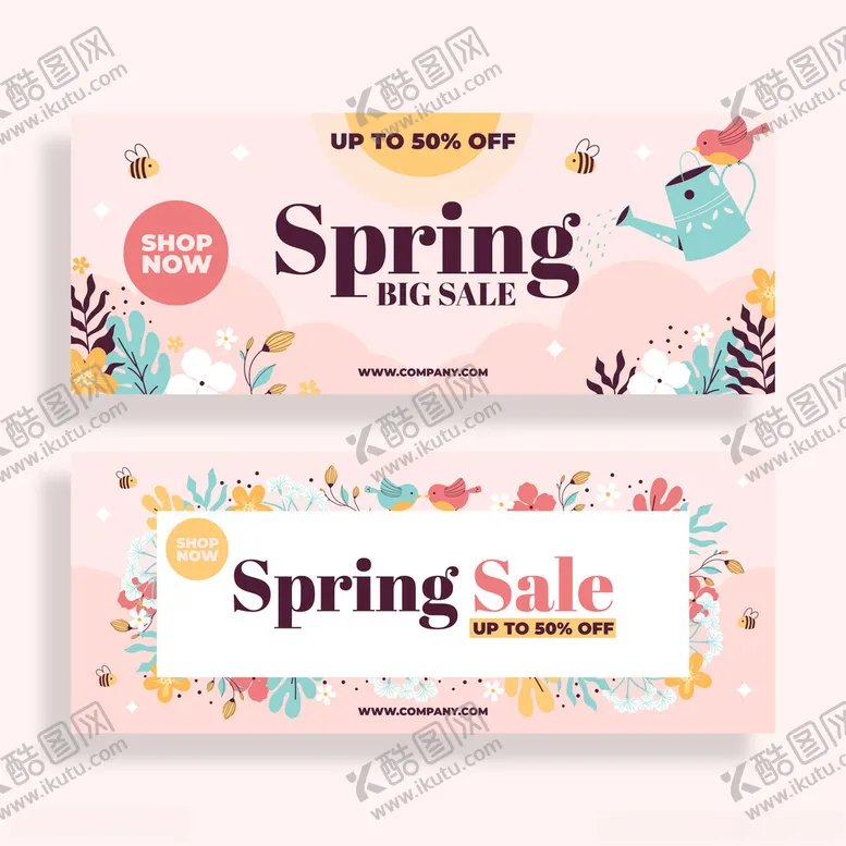 编号：93780604291654061147【酷图网】源文件下载-春季促销横幅设计素材