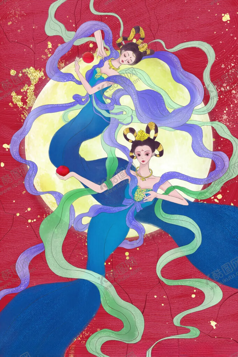 编号：35830302151003063525【酷图网】源文件下载-敦煌飞天