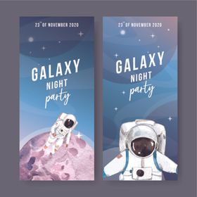 宇航员插画海报