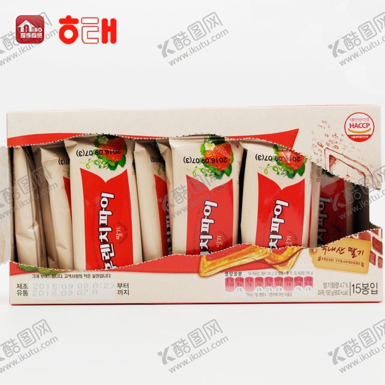 编号：99857010071950311526【酷图网】源文件下载-韩国海太草莓果酱派饼干