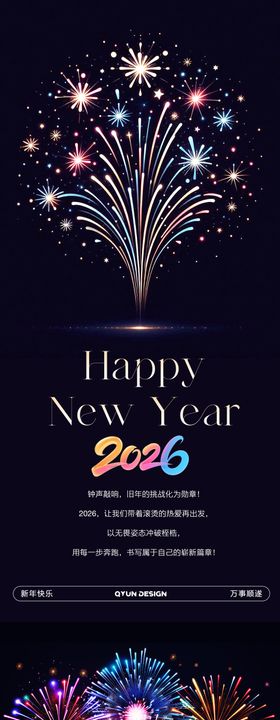 2026新年跨年夜海报