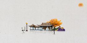 地产复古活动宣传背景海报素材