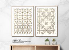 现代几何空间背景装饰画