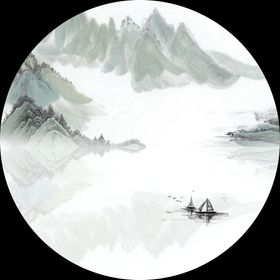 意境水墨画山水画