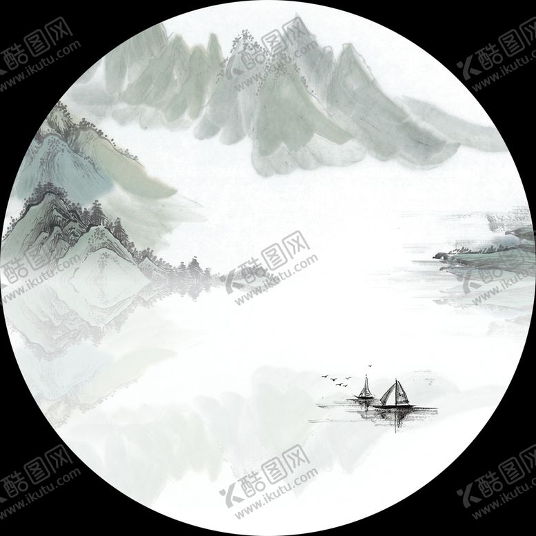 编号：76351209241327572695【酷图网】源文件下载-意境山水画
